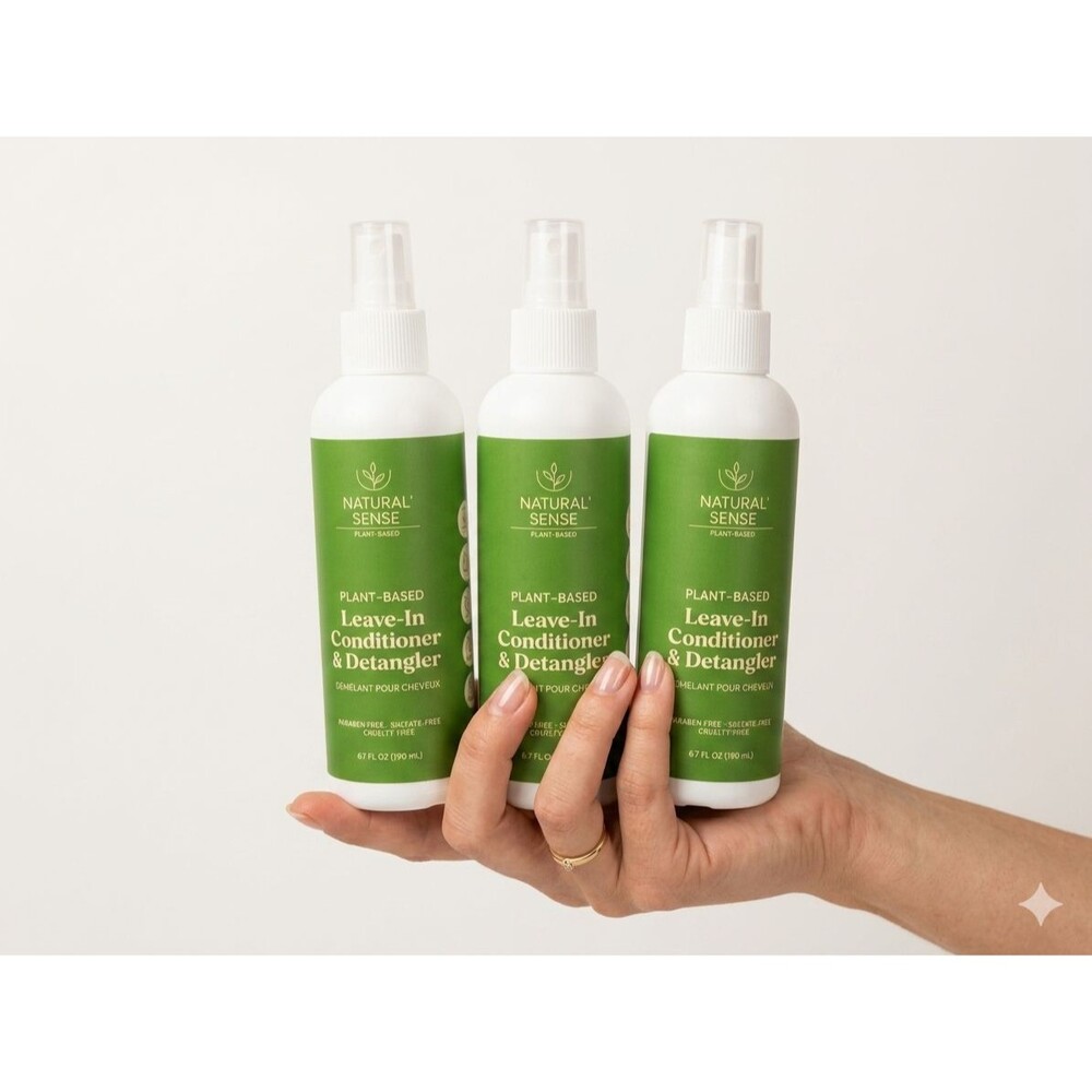 Natural Sense Plant-Based Leave-In Conditioner & Detangler 6.7oz Spray set of 3